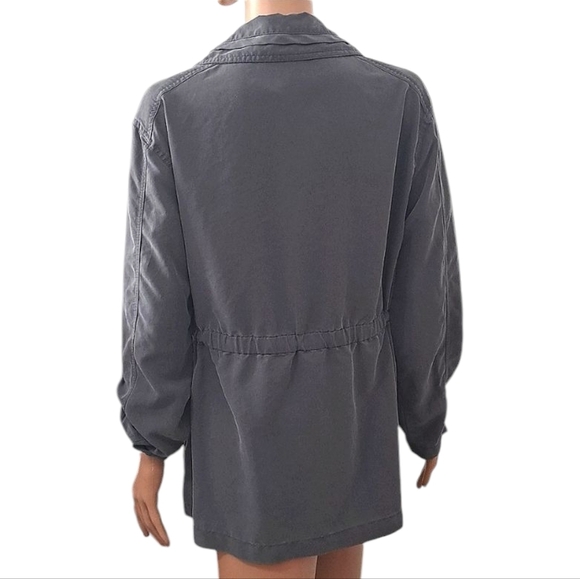 Apt. 9 Gray Utility Jacket with Relaxed Fit and Spread Collar Size Small - Picture 2 of 9